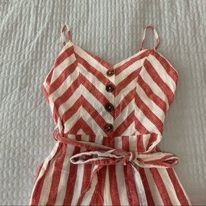 Kenzie striped linen jumpsuit